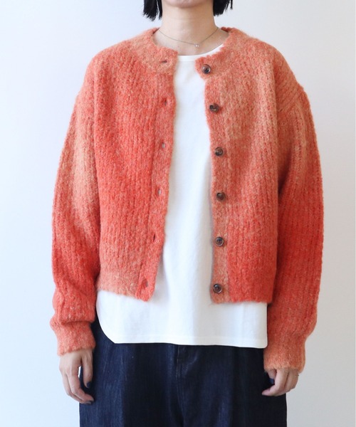 yuni（ユニ　）の「Tumbes Alpaca ショートカーディガン（カーディガン/ボレロ・レディース・ブルー/ベージュ/オレンジ・FREE）」の7枚目の写真