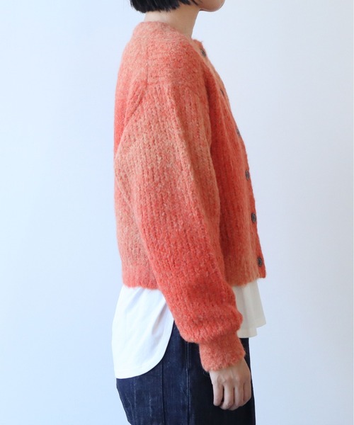 yuni（ユニ　）の「Tumbes Alpaca ショートカーディガン（カーディガン/ボレロ・レディース・ブルー/ベージュ/オレンジ・FREE）」の10枚目の写真