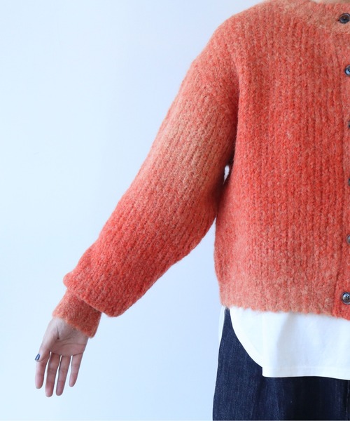 yuni（ユニ　）の「Tumbes Alpaca ショートカーディガン（カーディガン/ボレロ・レディース・ブルー/ベージュ/オレンジ・FREE）」の14枚目の写真