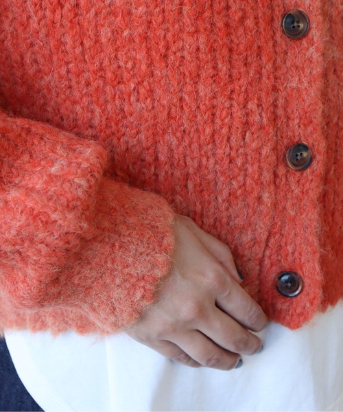 yuni（ユニ　）の「Tumbes Alpaca ショートカーディガン（カーディガン/ボレロ・レディース・ブルー/ベージュ/オレンジ・FREE）」の15枚目の写真