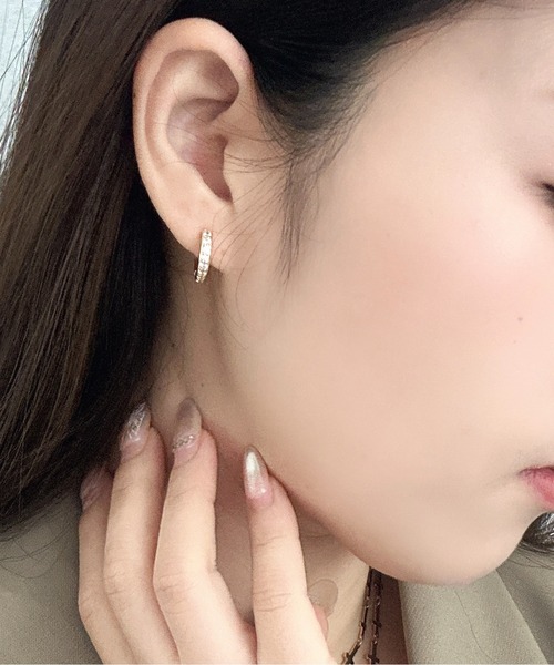 Burner(バーナー)の「【OKUOKU 0909】エタニティ フープピアス 両耳用 oku-pierce-617056266754-5 Y【RBTS】(ピアス(両耳用)・レディース・シルバー系その他2/シルバー/ゴールド系その他2/ゴールド系その他/シルバー系その他/ゴールド・FREE)」の5枚目の写真