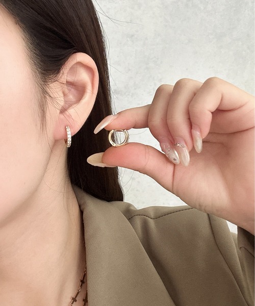 Burner(バーナー)の「【OKUOKU 0909】エタニティ フープピアス 両耳用 oku-pierce-617056266754-5 Y【RBTS】(ピアス(両耳用)・レディース・シルバー系その他2/シルバー/ゴールド系その他2/ゴールド系その他/シルバー系その他/ゴールド・FREE)」の15枚目の写真