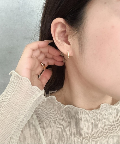 Burner(バーナー)の「【OKUOKU 0909】エタニティ フープピアス 両耳用 oku-pierce-617056266754-5 Y【RBTS】(ピアス(両耳用)・レディース・シルバー系その他2/シルバー/ゴールド系その他2/ゴールド系その他/シルバー系その他/ゴールド・FREE)」の9枚目の写真