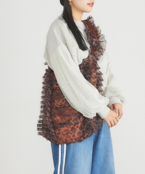 RODEO CROWNS WIDE BOWL（ロデオクラウンズワイドボウル）の「シアーフリルバッグ（ショルダーバッグ・レディース・レッド/ブラック/ブラウン系その他・FREE）」の3枚目の写真