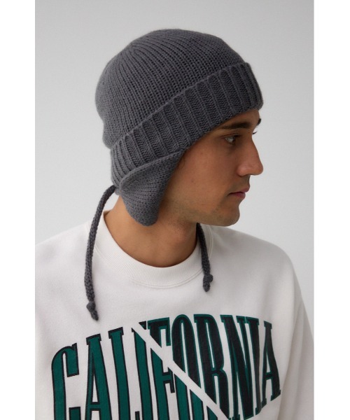 AZUL by moussy（アズールバイマウジー）の「トルーパーニットキャップ（ニットキャップ/ビーニー・メンズ・ブラック/グレー・FREE）」の9枚目の写真