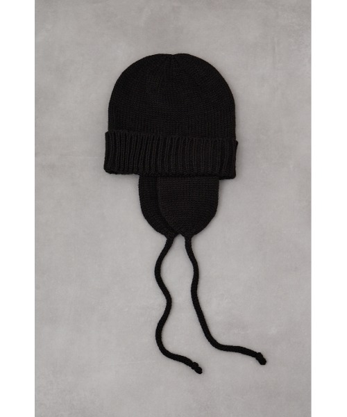 AZUL by moussy（アズールバイマウジー）の「トルーパーニットキャップ（ニットキャップ/ビーニー・メンズ・ブラック/グレー・FREE）」の4枚目の写真