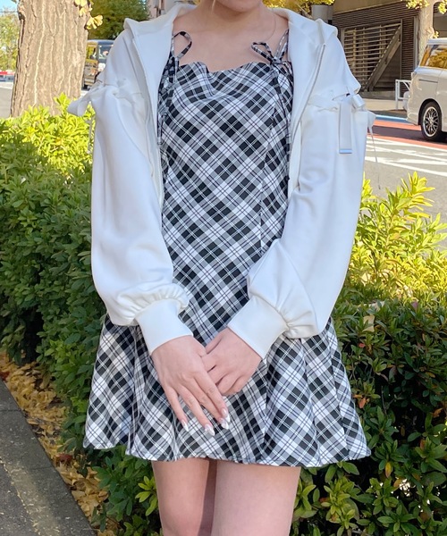 袖レースアップパーカー（パーカー）｜one way（ワンウェイ）