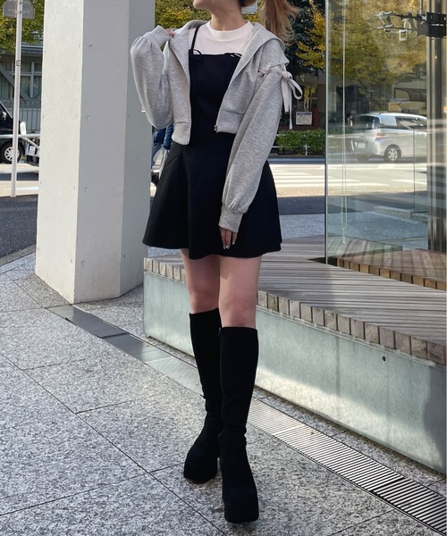 袖レースアップパーカー（パーカー）｜one way（ワンウェイ）