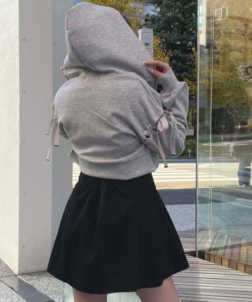 袖レースアップパーカー（パーカー）｜one way（ワンウェイ）