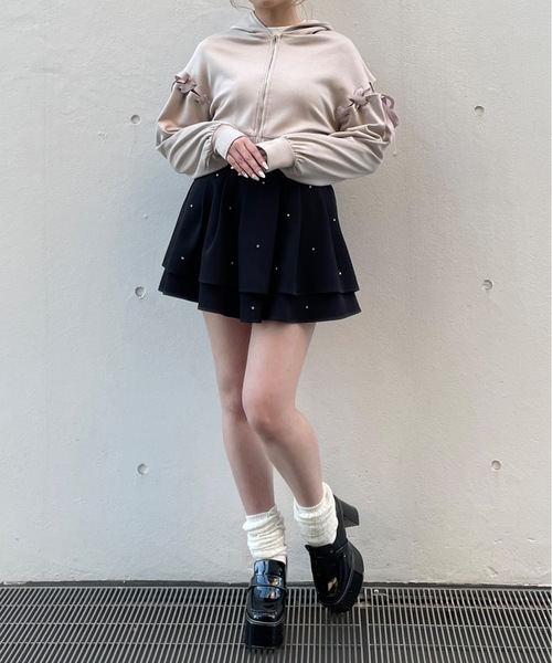 袖レースアップパーカー（パーカー）｜one way（ワンウェイ）