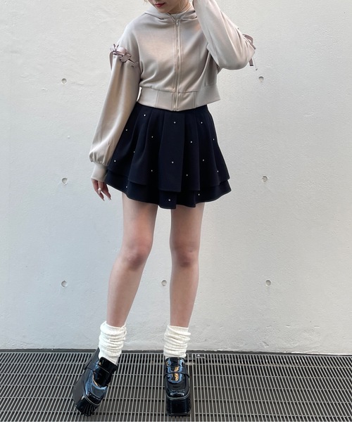 袖レースアップパーカー（パーカー）｜one way（ワンウェイ）