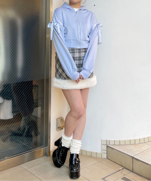 袖レースアップパーカー（パーカー）｜one way（ワンウェイ）