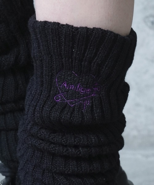 刺繍入りロングレッグウォーマー（レッグウォーマー）｜Amilige