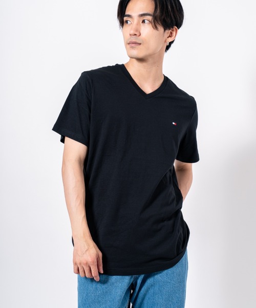 TOMMY HILFIGER(トミーヒルフィガー)の「【Tommy Hilfiger】ユニセックス 半袖Tシャツ Vネック(Tシャツ/カットソー・メンズ・ホワイト/ネイビー/ブラック・S/M/L/XL)」の10枚目の写真