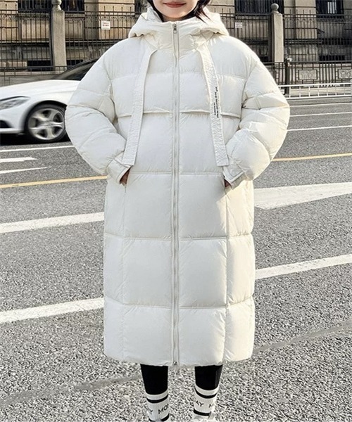 AITRAS フード付きロングダウンジャケット フード付き ロングダウンジャケット（ダウンジャケット/コート