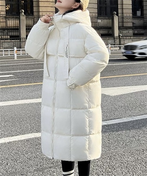   フード付きロングダウンジャケット フード付き ロングダウンジャケット（ダウンジャケット/コート