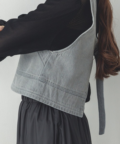 hunch（ハンチ）の「【WEB限定/別注】スラブデニム ビスチェ（ベスト・レディース・ライトインディゴブルー/グレー/ブラック・FREE）」の20枚目の写真