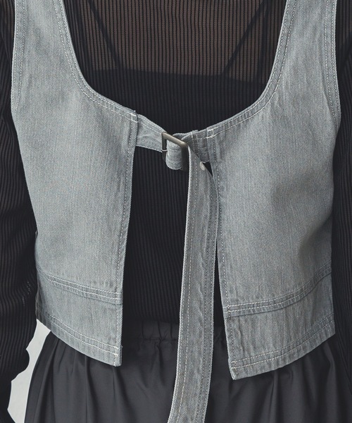 hunch（ハンチ）の「【WEB限定/別注】スラブデニム ビスチェ（ベスト・レディース・ライトインディゴブルー/グレー/ブラック・FREE）」の21枚目の写真
