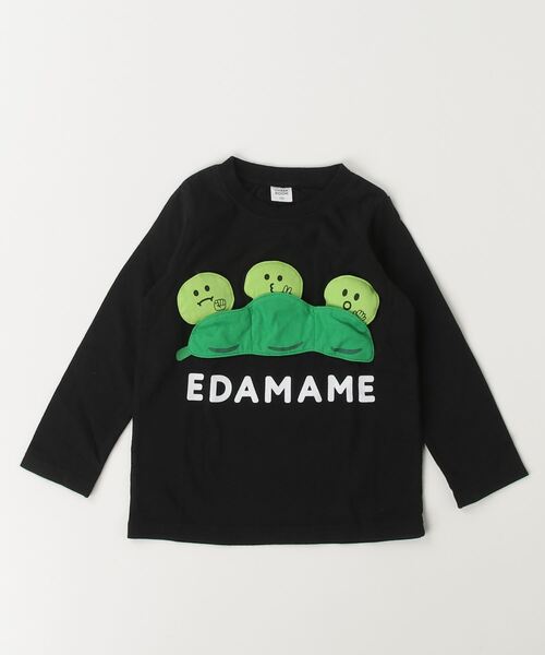 CHEEK ROOM（チークルーム）の「CHEEK ROOM/チークルーム えだまめロングＴシャツ（Tシャツ/カットソー・キッズ・ブラック/ピンク/ベージュ系その他6・100cm/90cm/110cm/120cm/130cm/80ｃｍ）」の9枚目の写真