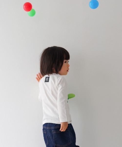 CHEEK ROOM（チークルーム）の「CHEEK ROOM/チークルーム えだまめロングＴシャツ（Tシャツ/カットソー・キッズ・ブラック/ピンク/ベージュ系その他6・100cm/90cm/110cm/120cm/130cm/80ｃｍ）」の5枚目の写真