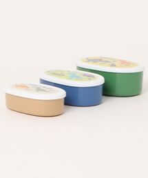 BAYBLO（ベイブロ）の「(SK)【ディノサウルス & リトルユニコーン】お弁当箱にも使える。保存ケース 3点セット[860ml]（お弁当箱・キッズ）」