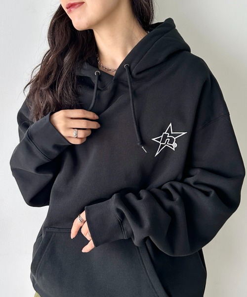 HUF(ハフ)の「HUF(ハフ)/H STAR LOGO P/O HOODIE/スター ロゴ フーディ バックプリント スウェット パーカー プルオーバー(パーカー・レディース・ブラウン/ブラック/アッシュグレー・M/L/XL/XXL/S)」の13枚目の写真