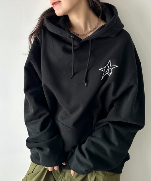 HUF(ハフ)の「HUF(ハフ)/H STAR LOGO P/O HOODIE/スター ロゴ フーディ バックプリント スウェット パーカー プルオーバー(パーカー・レディース・ブラウン/ブラック/アッシュグレー・M/L/XL/XXL/S)」の14枚目の写真