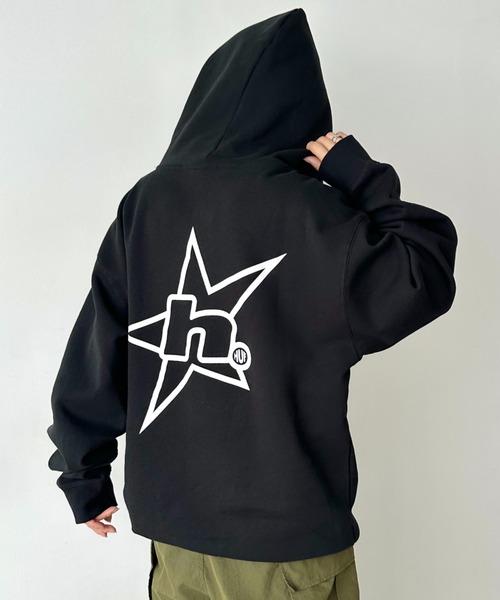 HUF(ハフ)の「HUF(ハフ)/H STAR LOGO P/O HOODIE/スター ロゴ フーディ バックプリント スウェット パーカー プルオーバー(パーカー・レディース・ブラウン/ブラック/アッシュグレー・M/L/XL/XXL/S)」の10枚目の写真