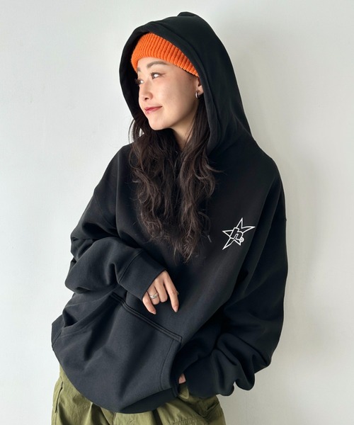 HUF(ハフ)の「HUF(ハフ)/H STAR LOGO P/O HOODIE/スター ロゴ フーディ バックプリント スウェット パーカー プルオーバー(パーカー・レディース・ブラウン/ブラック/アッシュグレー・M/L/XL/XXL/S)」の16枚目の写真