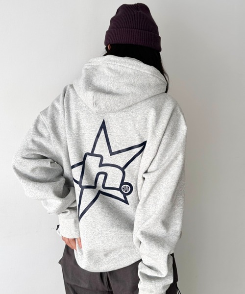 HUF(ハフ)の「HUF(ハフ)/H STAR LOGO P/O HOODIE/スター ロゴ フーディ バックプリント スウェット パーカー プルオーバー(パーカー・レディース・ブラウン/ブラック/アッシュグレー・M/L/XL/XXL/S)」の22枚目の写真