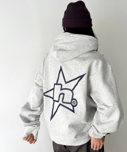 HUF(ハフ)の「HUF(ハフ)/H STAR LOGO P/O HOODIE/スター ロゴ フーディ バックプリント スウェット パーカー プルオーバー(パーカー・レディース・ブラウン/ブラック/アッシュグレー・M/L/XL/XXL/S)」の21枚目の写真