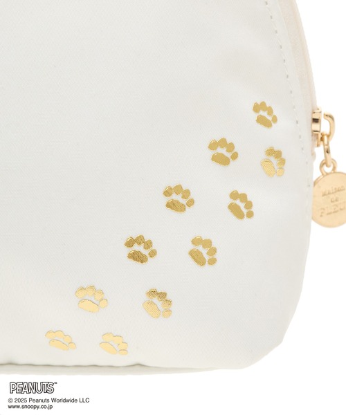 Maison de FLEUR(メゾンドフルール)の「SNOOPYandWOODSTOCK ラウンドポーチ(ポーチ・レディース・ブラック/アイボリー・FREE)」の11枚目の写真