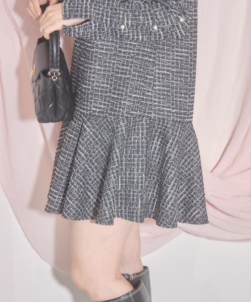 tocco closet(トッコ クローゼット)の「【ZOZO限定】カットツイードミニワンピース(ワンピース・レディース・ベージュ/ブラック・M)」の16枚目の写真