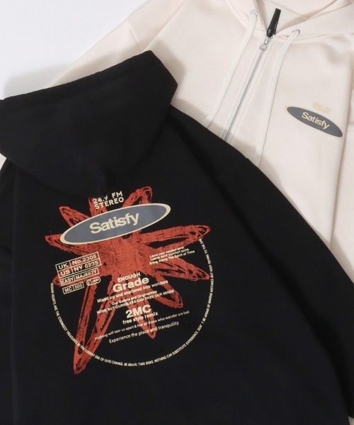 SITRY(シトリー)の「Street Design Sweat Hoodie/オーバーサイズ ストリートロゴ 裏起毛 フルジップパーカー フーディー パーカー スウェット レディース メンズ(パーカー・メンズ・グレー系その他/アイボリー/ブラック/ホワイト系その他/ブラック系その他/チャコール・M/XL/L)」の3枚目の写真
