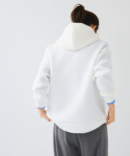 CROSS FUNCTION(クロスファンクション)の「《UVカット・ストレッチ》エブ楽 なめらかダンボールプルパーカー【CF/クロスファンクション】(Tシャツ/カットソー・レディース・ライトグレー/ブラック/オフホワイト・LL/M/L)」の14枚目の写真