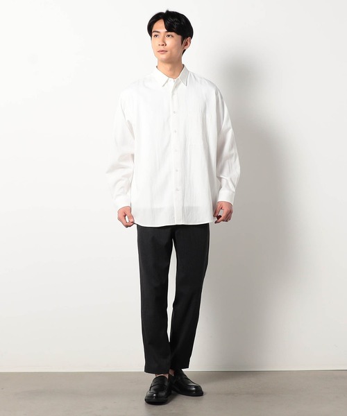 Grand PARK（グランドパーク）の「リネンライクポリエステルテーパードパンツ（その他パンツ・メンズ・チャコールグレー/ネイビー・MEDIUM/LARGE/X-LARGE/SMALL）」の11枚目の写真