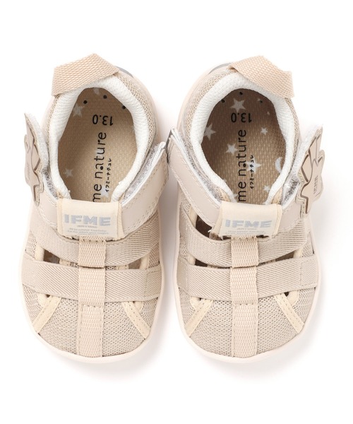 IFME（イフミー）の「BABY｜ifme nature ダブルベルトほうき星ウォーターシューズ（サンダル・キッズ・グレー/ベージュ・12.0cm/12.5cm/13.0cm/13.5cm/14.0cm/14.5cm/15.0cm）」の7枚目の写真
