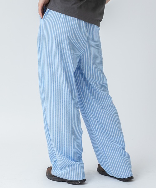 セール】【S,Mサイズ展開あり】ストライプイージーパジャマパンツ