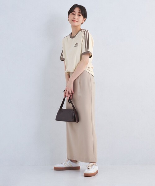 adidas Originals(アディダスオリジナルス)の「<adidas Originals>アディカラー クラシックス スリーストライプス Tシャツ(Tシャツ/カットソー・レディース・ライトブルー/ベージュ・S)」の5枚目の写真