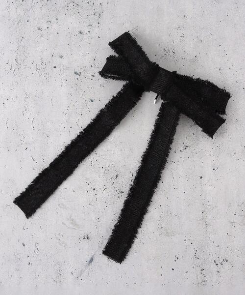 THE SHOP TK （ザ ショップ ティーケー ）の「デニムリボンフリンジヘアカフ（その他ヘアアクセサリー・レディース・ネイビー/ブラック・00）」の2枚目の写真