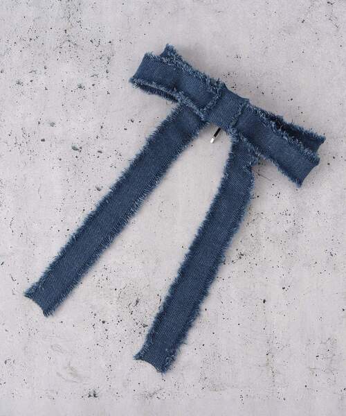 THE SHOP TK （ザ ショップ ティーケー ）の「デニムリボンフリンジヘアカフ（その他ヘアアクセサリー・レディース・ネイビー/ブラック・00）」の7枚目の写真