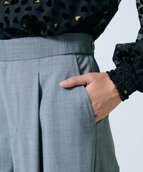 Sov.（ソブ）の「GREEN WOOLワイドパンツ（スラックス・レディース・グレー・38/36）」の5枚目の写真