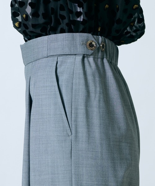 Sov.（ソブ）の「GREEN WOOLワイドパンツ（スラックス・レディース・グレー・38/36）」の6枚目の写真