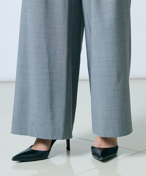 Sov.（ソブ）の「GREEN WOOLワイドパンツ（スラックス・レディース・グレー・38/36）」の9枚目の写真