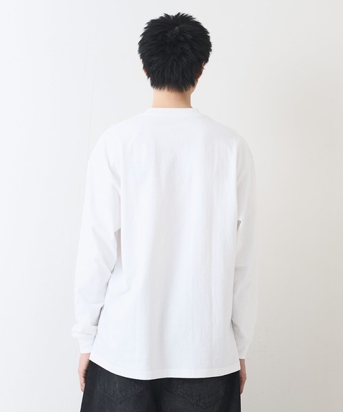 ragged mountain(ラギットマウンテン)の「【RAGGED MOUNTAIN/ラギットマウンテン】ワンポイントロゴプリントロンT(Tシャツ/カットソー・メンズ・ホワイト/ブラック/グレイッシュブルー/ベージュ・MEDIUM/X-LARGE/LARGE)」の11枚目の写真