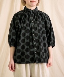 レディース　Brocante　ブロカント　DOMINGO ドミンゴ　ドット柄　水玉　ブラウス　半袖シャツ　半袖ブラウス　36-0331X 楽天市場】ドミンゴ ブロカント ドット ブラウスの通販