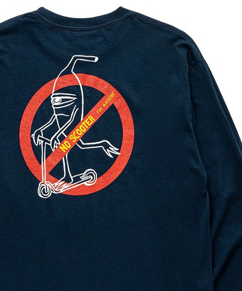 TOY MACHINE(トイ マシーン)の「TM NO SCOOTER LONG TEE(Tシャツ/カットソー・メンズ・ホワイト/ネイビー・XL/L/M)」の2枚目の写真