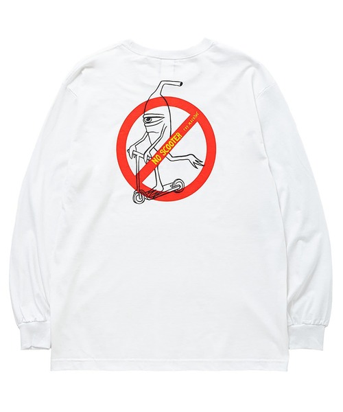 TOY MACHINE(トイ マシーン)の「TM NO SCOOTER LONG TEE(Tシャツ/カットソー・メンズ・ホワイト/ネイビー・XL/L/M)」の4枚目の写真