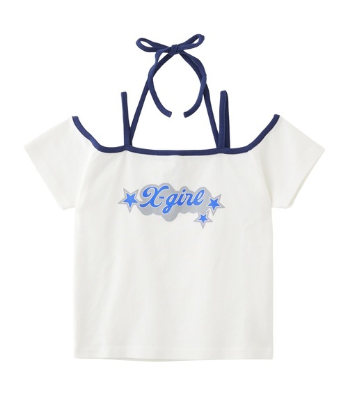tシャツ FLYING STARS LOGO OFF THE SHOULDER BABY TEE レディース FLYING STARS LOGO OFF THE SHOULDER BABY TEE（Tシャツ