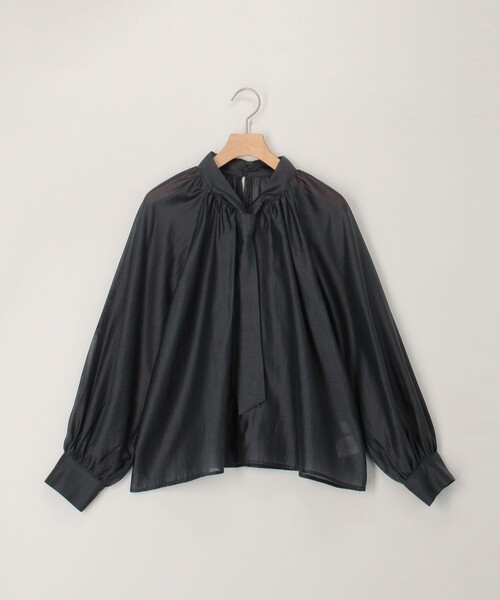 MICO COULIER（ミコクリエ）の「《オケージョン対応》ブライトシアーローンブラウス（シャツ/ブラウス・レディース・イエロー/ライトブルー/チャコールグレー・38）」の2枚目の写真